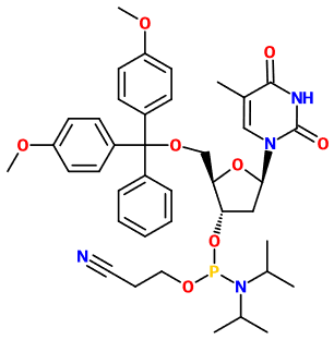 (image for) MC082104 5'-O-DMT-Thymidine 3'-CE phosphoramidite